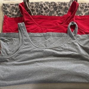Maurices Red and Gray Tank Tops